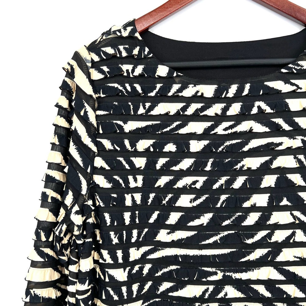 Coldwater Creek Womens Size Large Blouse Shirt Top Zebra Business Professional - Picture 3 of 7